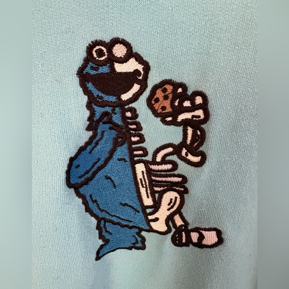 Cookie Monster/Skeleton Adult Hoodie Size XL - Picture 2 of 4